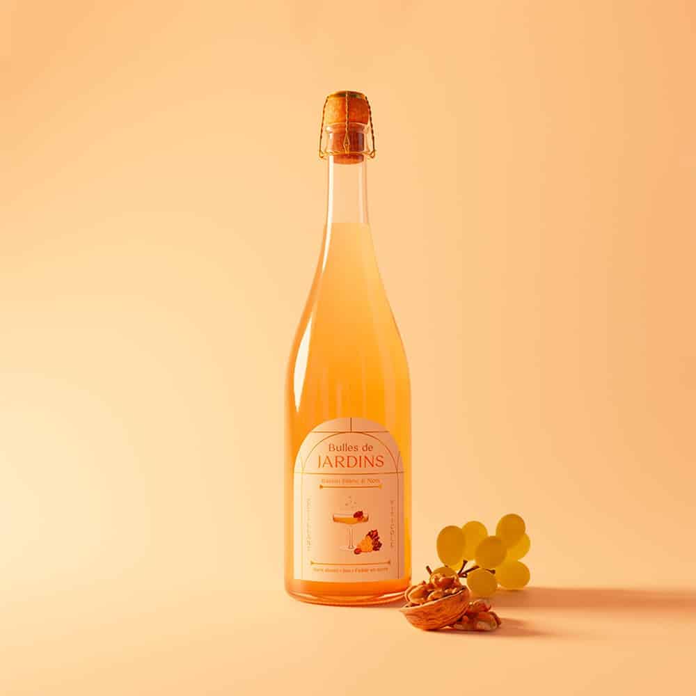 Bulles de Jardins- Raisin blanc Noix 75 cl – Image 1
