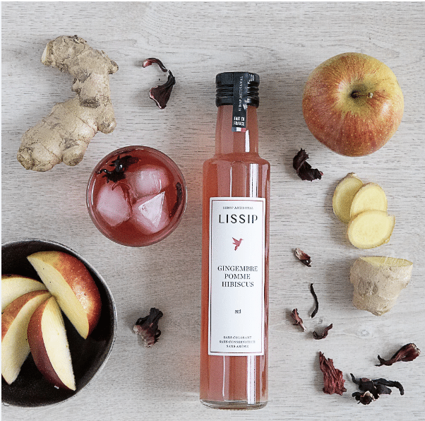 Lissip - Sirop artisanal Gingembre | Pomme | Hibiscus – Image 1