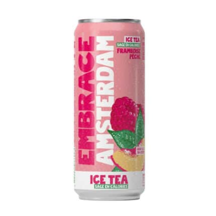 EMBRACE – AMSTERDAM THE GLACE THE NOIR FRAMBOISE PECHE CANETTE 330ML - Soda