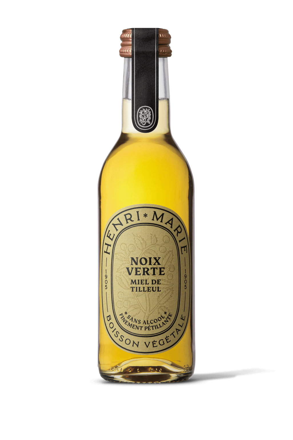 Henri-Marie Noix verte – miel de tilleul 25cl - Boissons Effervescentes