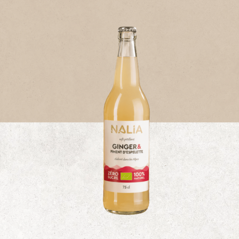 Nalia – Gingembre et piment d’Espelette Zéro sucres 33 cl – Image 1